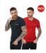 Pack Of 2  Mens Logo T-shirt  Navy Red Emporio Armani-1