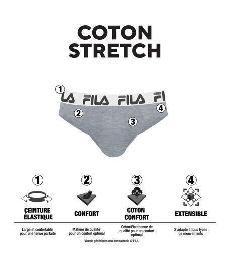 Lot de 4 slips coton homme Fila FU5015 Fila