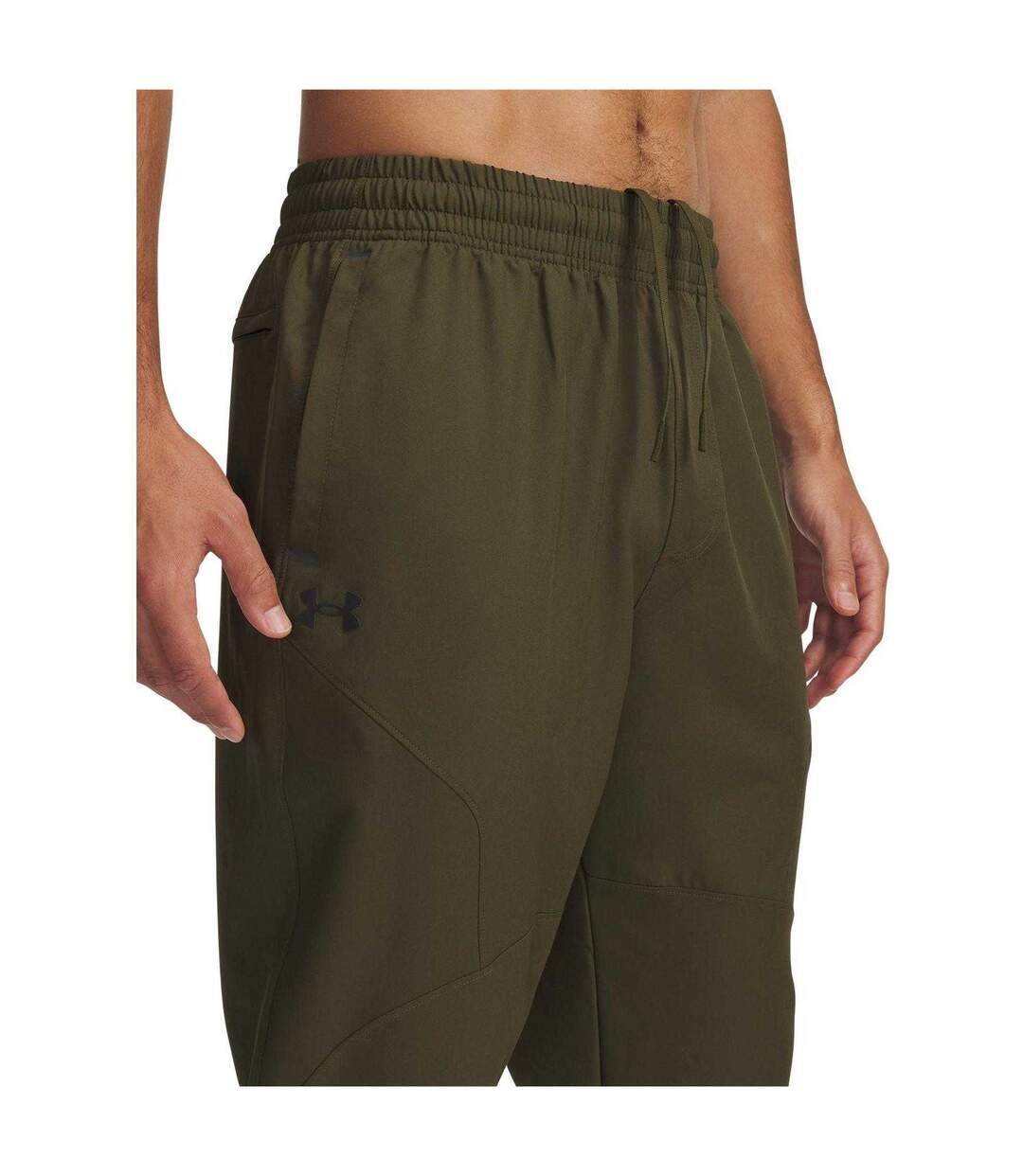 Mens Unstoppable Tapered Slim Tracksuit Bottoms Green Under Armour-4