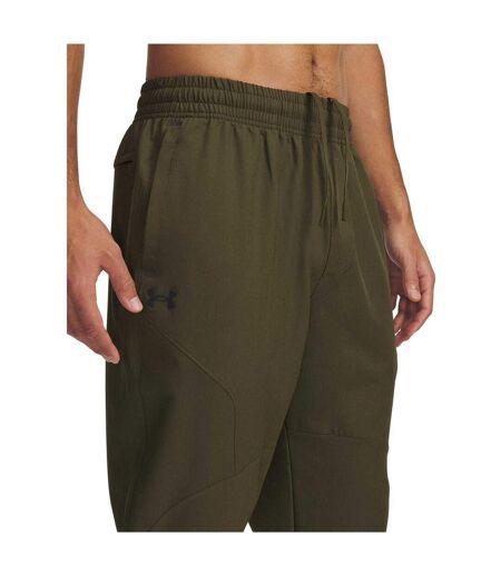 Mens Unstoppable Tapered Slim Tracksuit Bottoms Green Under Armour