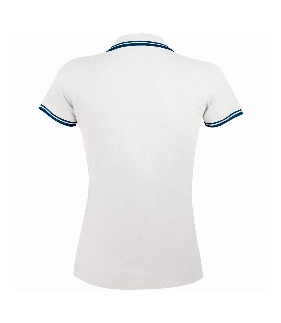 Polo manches courtes pasadena femme blanc/bleu SOLS