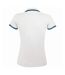 SOLS Womens/Ladies Pasadena Tipped Short Sleeve Pique Polo Shirt (White/Aqua Blue) - UTPC2432