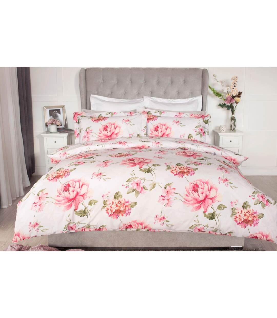 Saara duvet cover set blush Belledorm-1