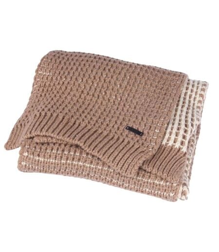 Womens/ladies Namato Two Tone Chunky Knit Scarf One Size Beige Boss