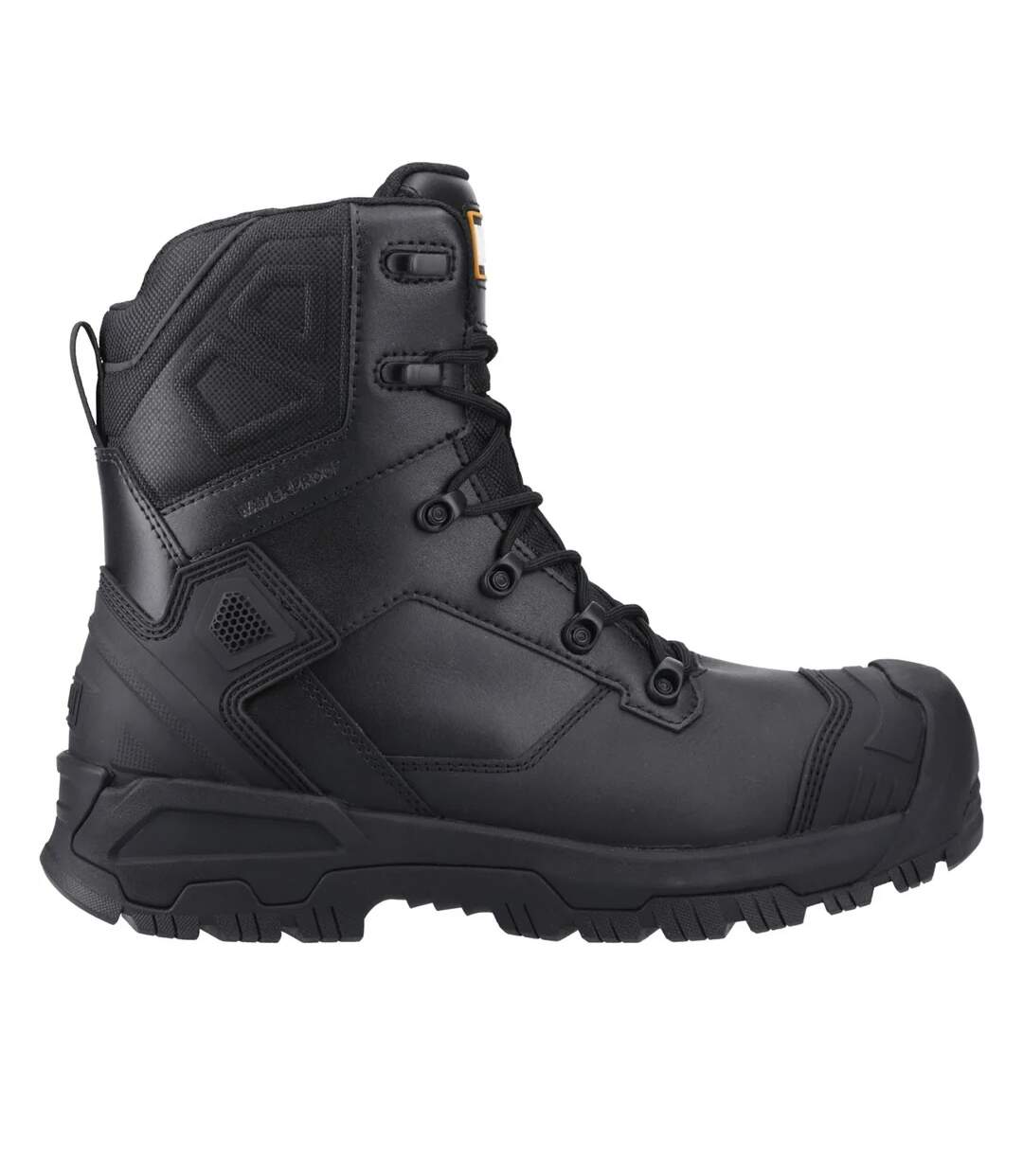 Mens Highway 8.0 Leather Waterproof Safety Boots Black Magnum-1