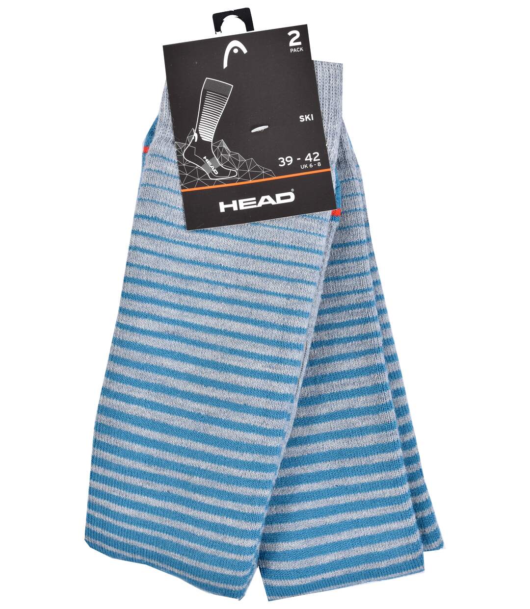 Chaussettes SPORT HEAD PERFORMANCE -Assortiment modèles photos selon arrivages- Pack de 2 Paires SKI RAYURES Bleu004-2