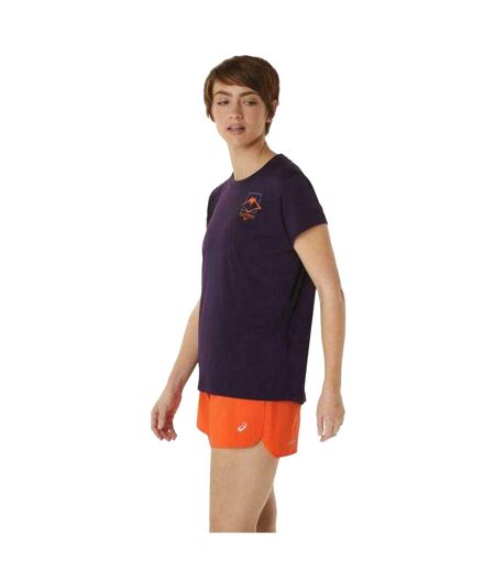 T-shirt Manches Courtes Motif/style Logo Fujitrail Femme Violet Clair Asics