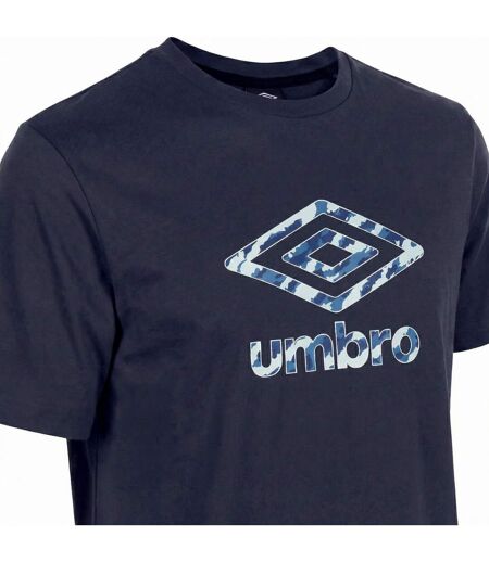 Tee shirt homme col rond en coton 160GSM et logo imprimé camo 957862 Umbro