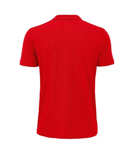 SOLS Mens Planet Pique Organic Polo Shirt (Red)