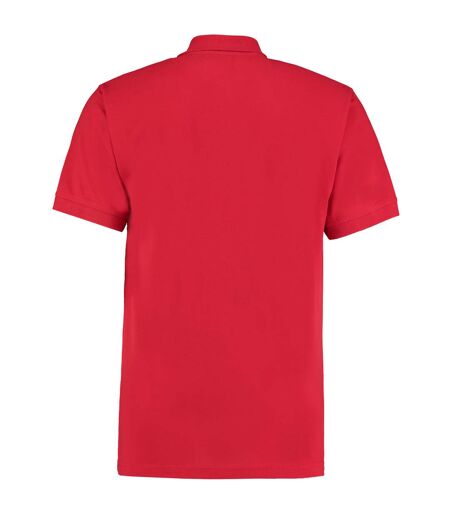 Workwear mens short sleeve polo shirt red Kustom Kit