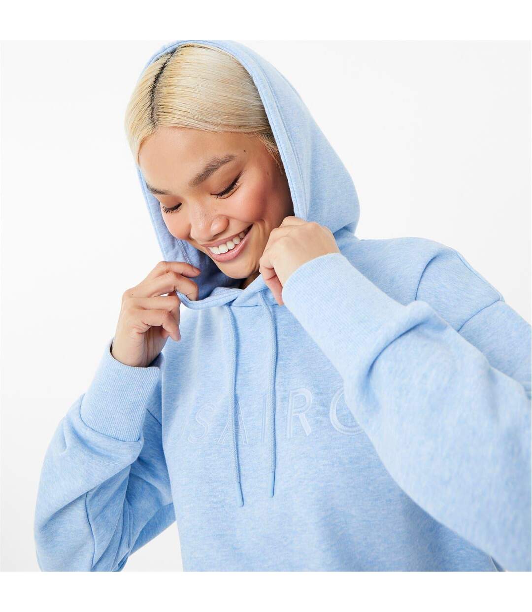 Womens/ladies Classic Logo Hoodie Blue USA Pro-3