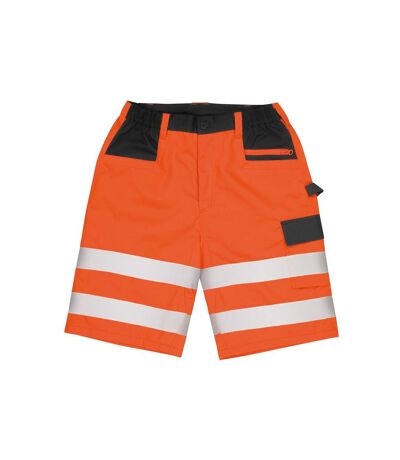 SAFE-GUARD by Result Mens Safety Cargo Shorts (Fluorescent Orange)