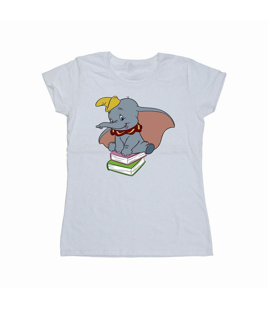 Disney - T-shirt DUMBO SITTING ON BOOKS - Femme (Blanc) - UTBI17788-1