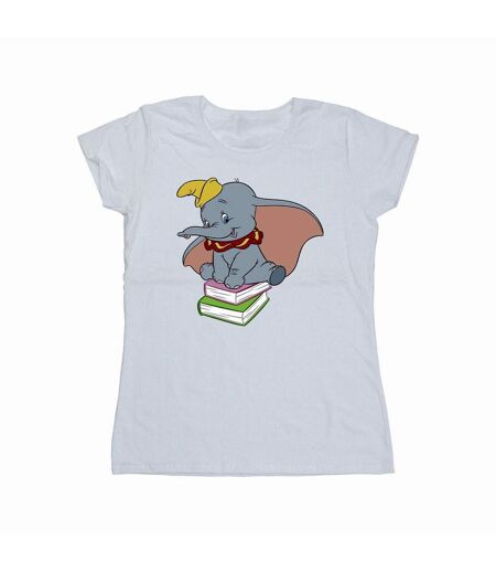 Disney - T-shirt DUMBO SITTING ON BOOKS - Femme (Blanc) - UTBI17788
