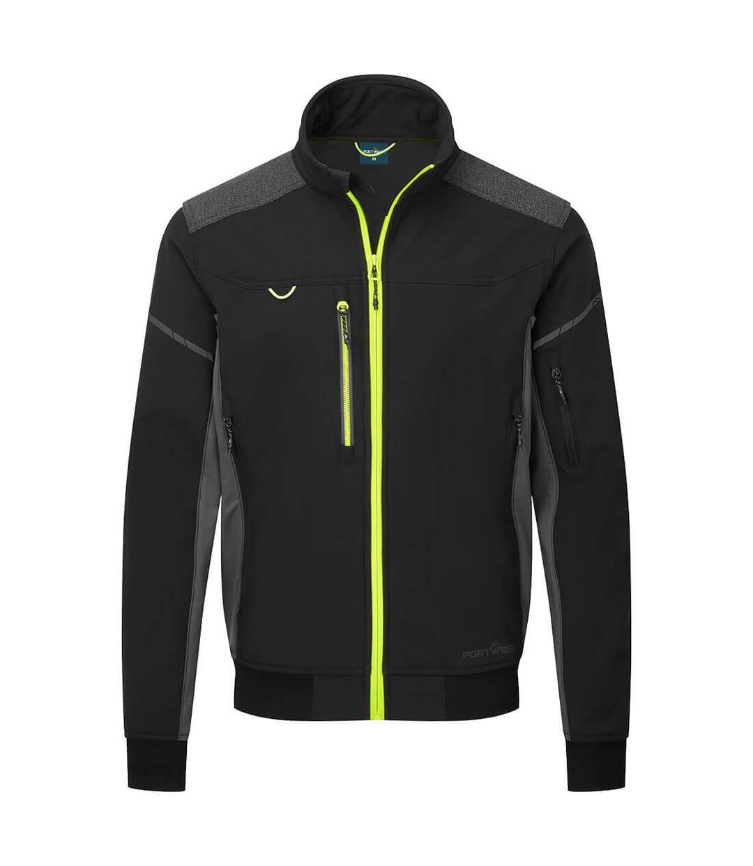 Mens ev4 softshell 3 layer bomber jacket black Portwest-1