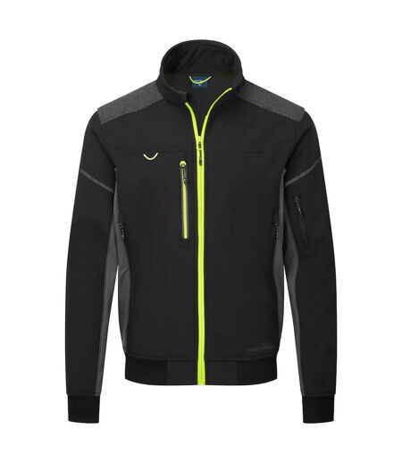 Mens ev4 softshell 3 layer bomber jacket black Portwest