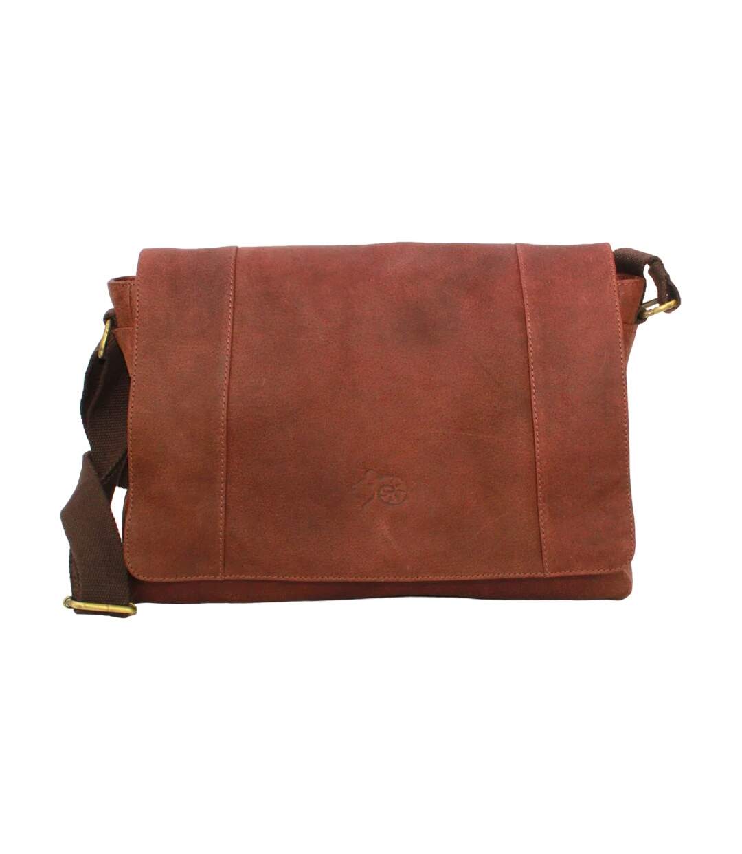 Jacob distressed leather messenger bag one size tan Eastern Counties Leather