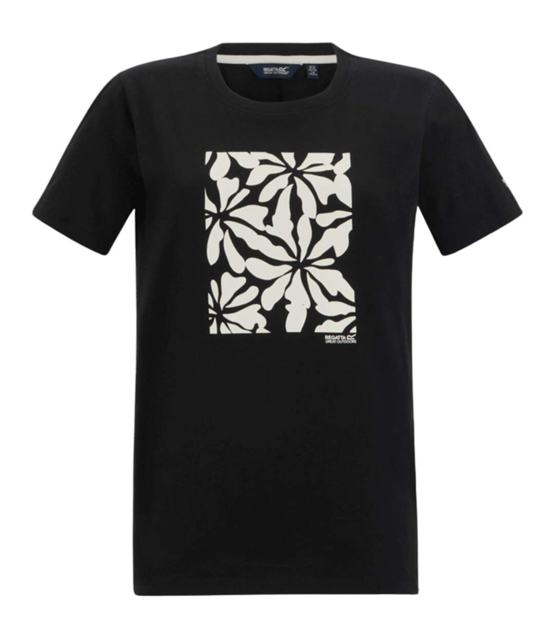 T-shirt Manches Courtes Motif/style Floral Filandra Femme Noir Regatta-1