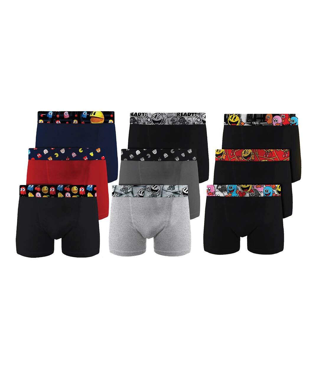 Boxer No Publik Featuring Pacman Homme Confort et Fantaisie en Coton -Assortiment modèles photos selon arrivages- Pack de 6 Boxers Surprise en coton-1