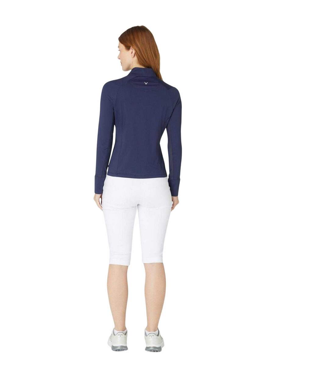 Womens/ladies Regular Long-sleeved Golf Top Peacoat Callaway-3