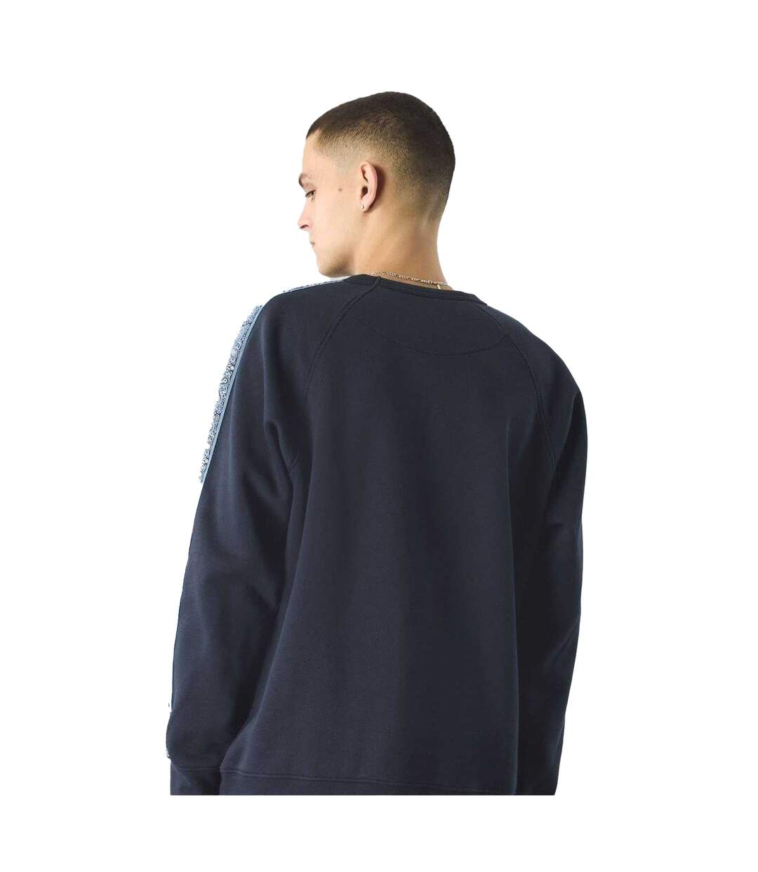 Mens Paisley Regular Raglan Sweatshirt Navy Pretty Green-3
