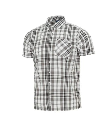 Chemise Manches Courtes Motif/style À Carreaux Homme Blanc Giorgio