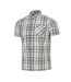 Chemise Manches Courtes Motif/style À Carreaux Homme Blanc Giorgio-3