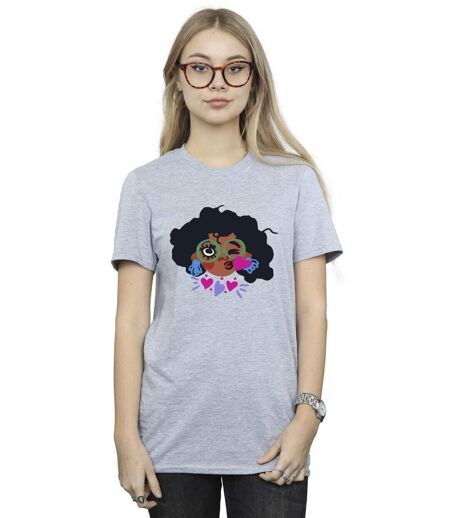 Disney Womens/Ladies Encanto Mirabel Kiss Cotton Boyfriend T-Shirt (Gris sportif) - UTBI22445