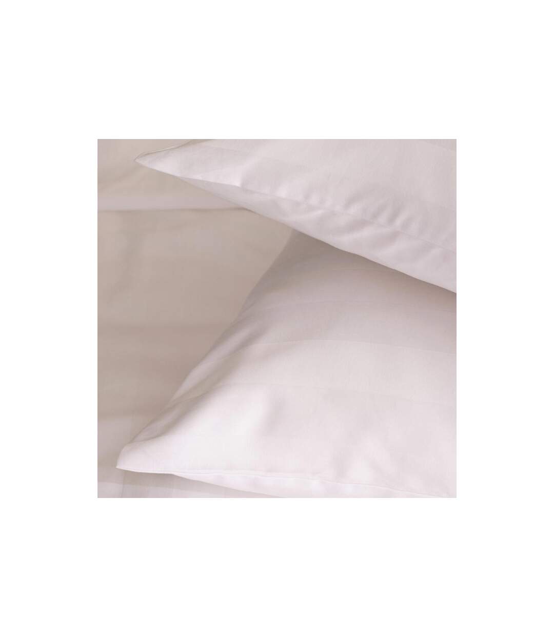 Parure de Lit Satiné 240x220cm Blanc-5