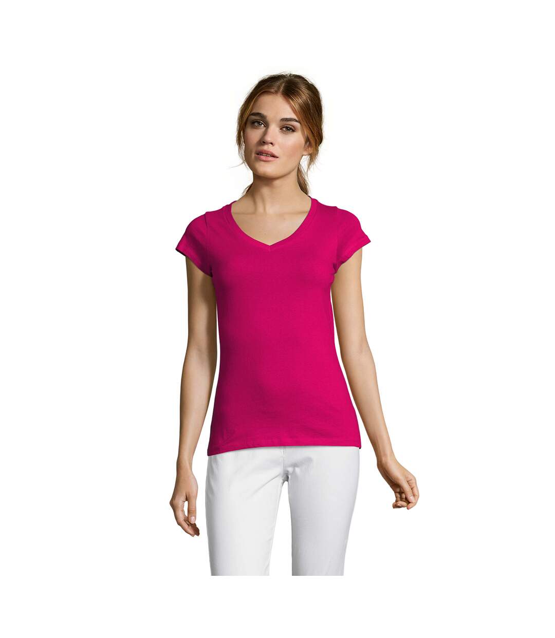 T-shirt Moon Femme Fuchsia SOLS-2