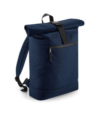 Bagbase Rolled Top Recycled Backpack (Navy) (One Size) - UTRW7779