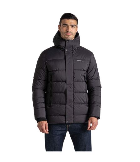 Mens sutherland hooded insulated jacket black Craghoppers