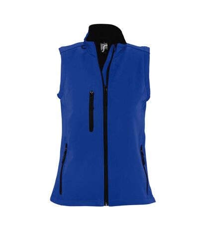 SOLS Womens/Ladies Rallye Soft Shell Bodywarmer Jacket (Royal Blue)
