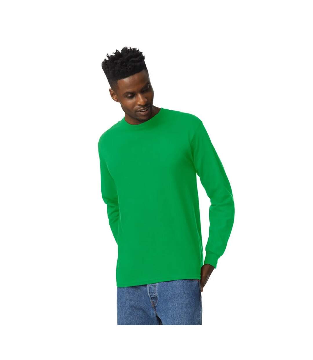 T-shirt Manches Longues Adulte Vert Irlandais Gildan-1