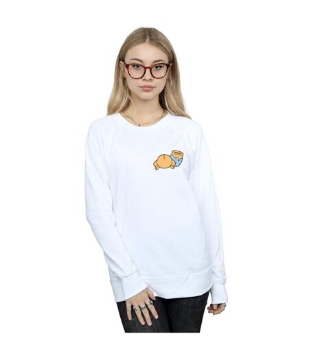 Disney Sweatshirt Winnie The Pooh Womens/Ladies avec impression de la poitrine au dos (Blanc) - UTBI42878