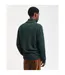 Mens Micro Textured Half Zip Sweatshirt Tartan Green Gant-2