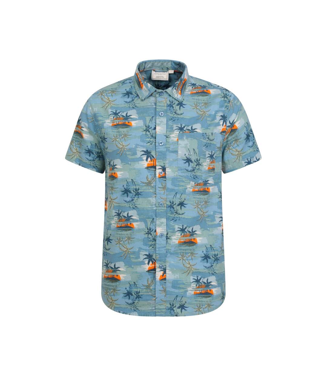 Mens tropical shirt bright blue Mountain Warehouse-1