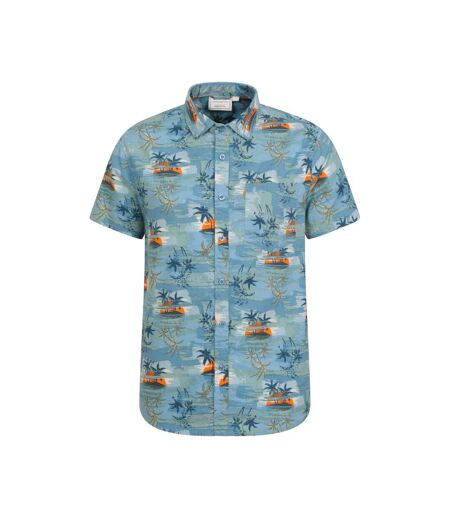 Mens tropical shirt bright blue Mountain Warehouse
