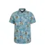 Mens tropical shirt bright blue Mountain Warehouse-1