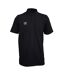 Mens Essential Polo Shirt Black White Umbro-1
