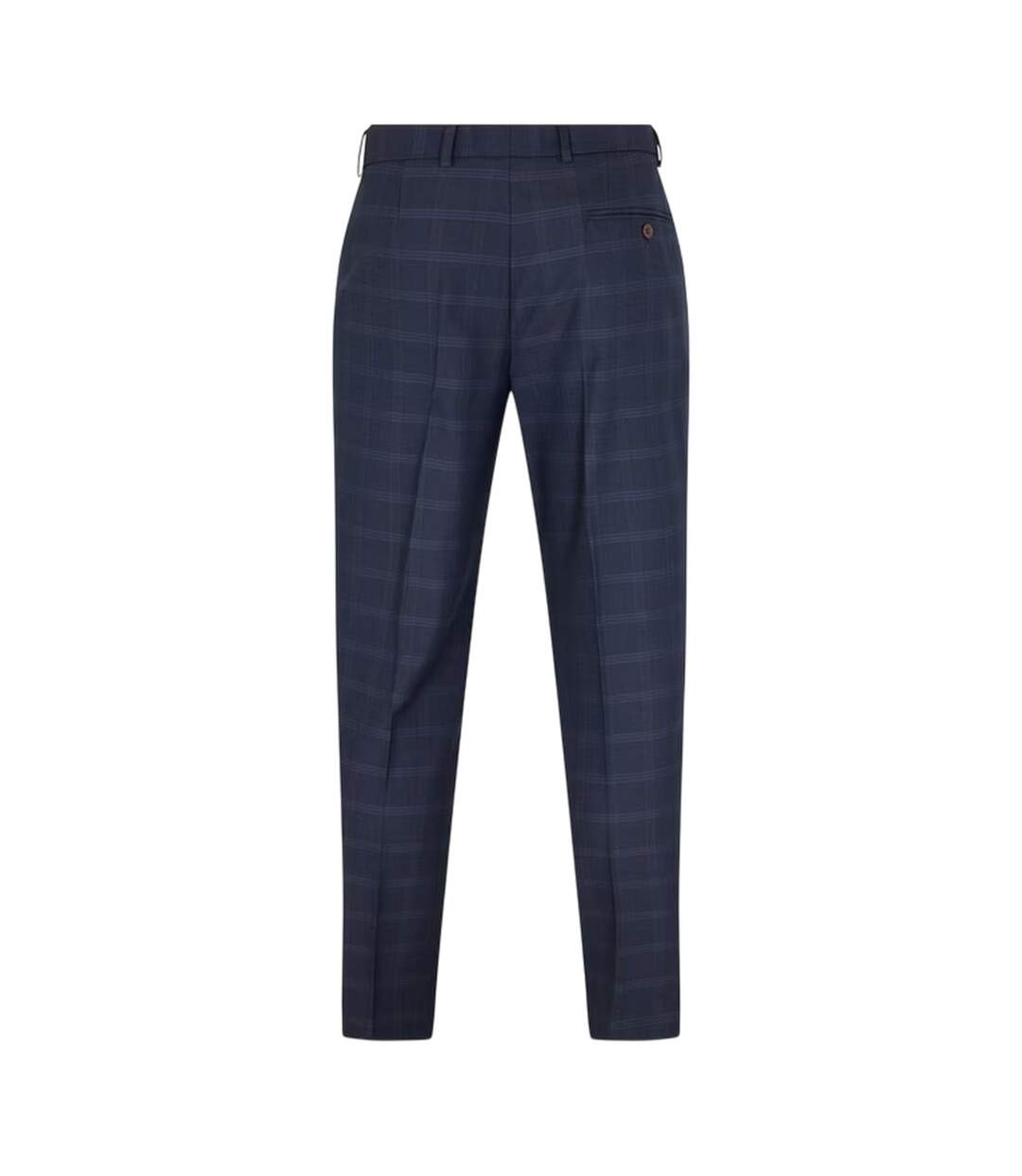 Mens Plaid Regular Trousers Navy Ted Baker-3