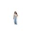 T-shirt Motif/style Ringer Femme Gris Blanc Brave Soul-2