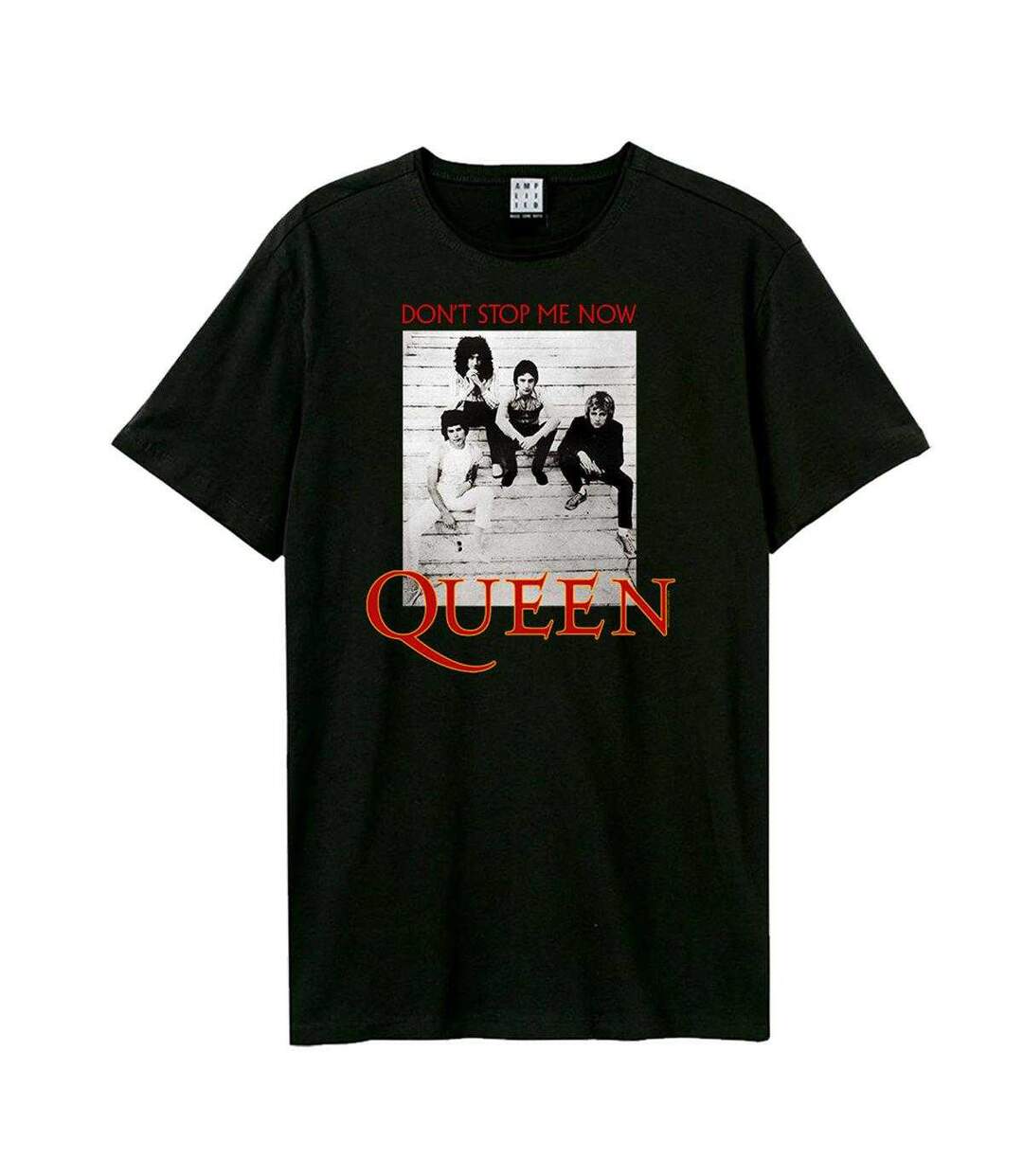 T-shirt Style Queen Don´t Stop Me Now Single Adulte Noir Rouge Amplified-1