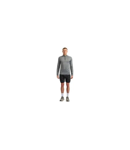 Mens Landy Space Dye Quarter Zip Midlayer Black Marl ALTRYN