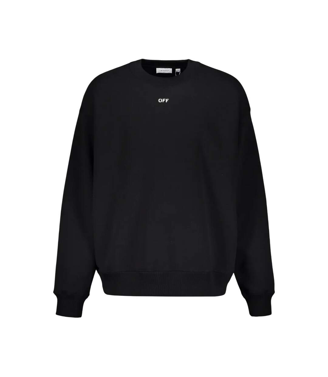 Unisex Adult Diagonal Stripe Oversized Sweatshirt Black White Off White-1