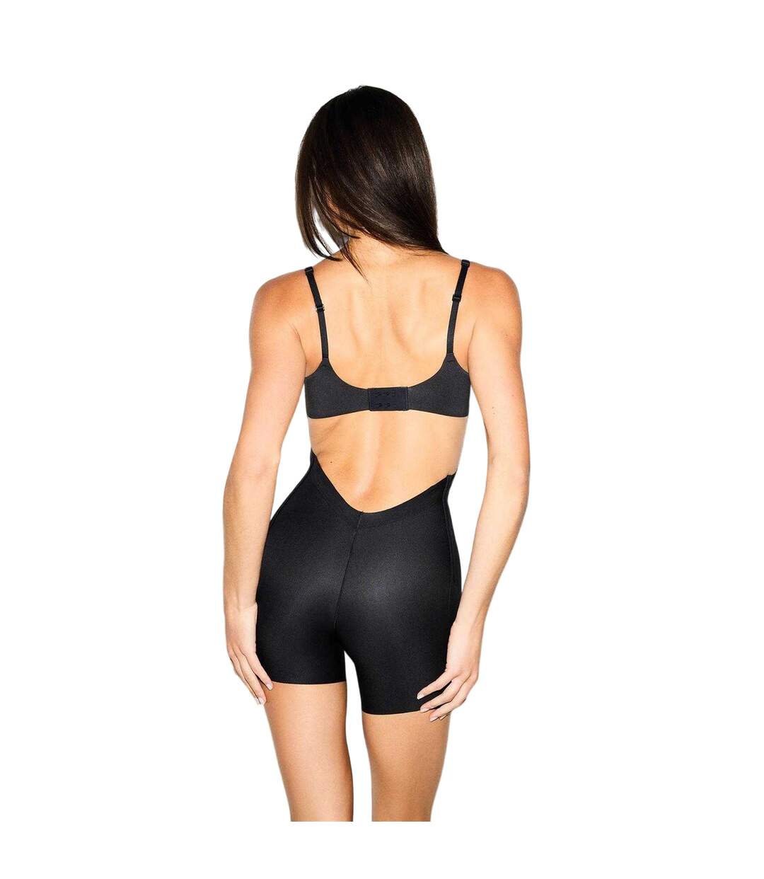 Short Gainant Motif/style Encolure Échancrée Dans Le Dos Femme Anthracite Skims-4