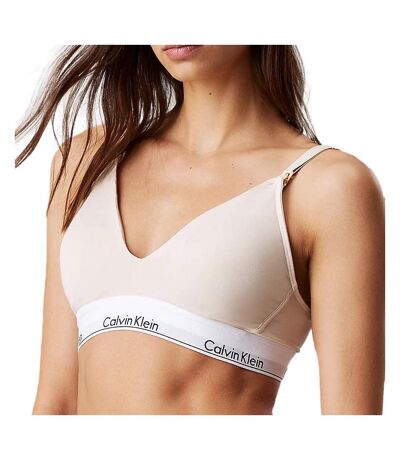 Soutien Gorge Beige Femme Calvin Klein Jeans Sandshell - M