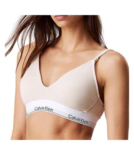 Soutien Gorge Beige Femme Calvin Klein Jeans Sandshell - M