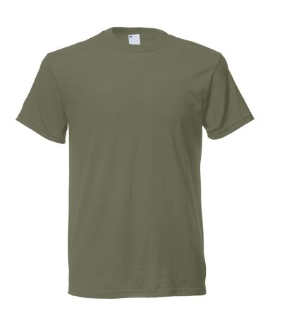 Mens Short Sleeve Casual T-Shirt (Olive Green)
