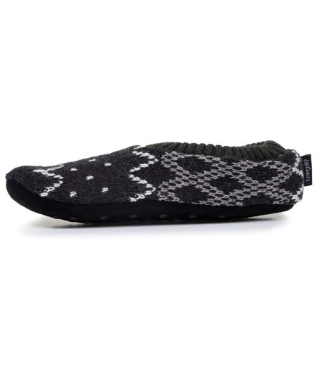 Isotoner Chaussettes d'intérieur homme maille fourrées - semelle à picots antidérapants